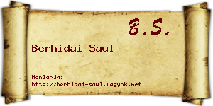 Berhidai Saul névjegykártya